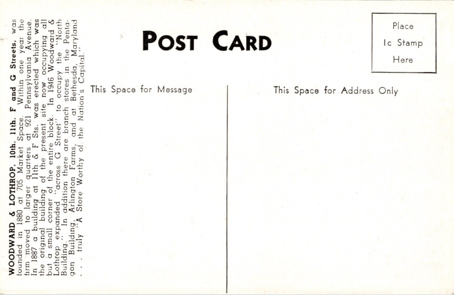 PC Young Fourth Floor Woodward & Lothrop Department Store Washington D.C.
