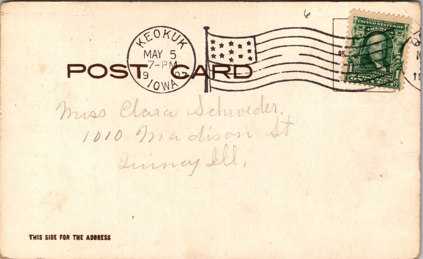 1907 Vinegar Valentine Postcard Lady Playing Music “Don’t Bang on Your Piano”