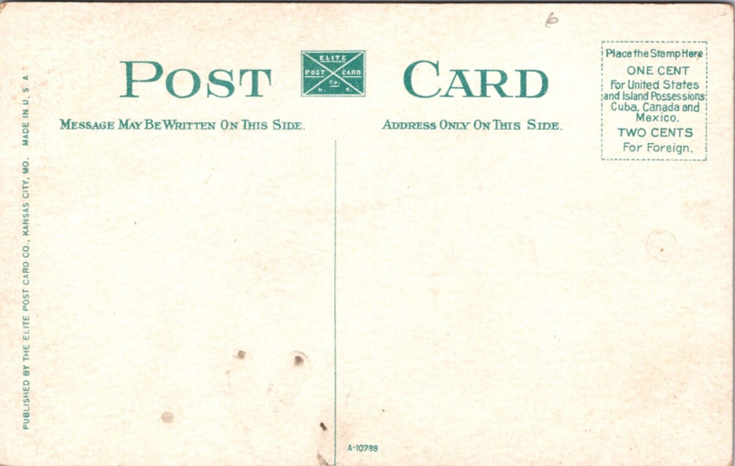 Postcard Union Avenue in Kansas City, Missouri