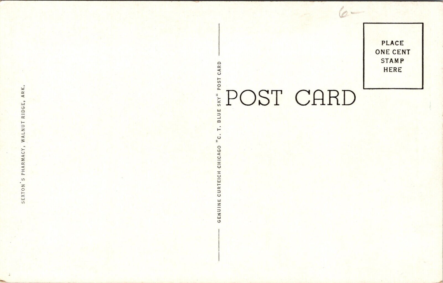 Postcard Walnut Ridge High and Grammar Schools in Walnut Ridge, Arkansas