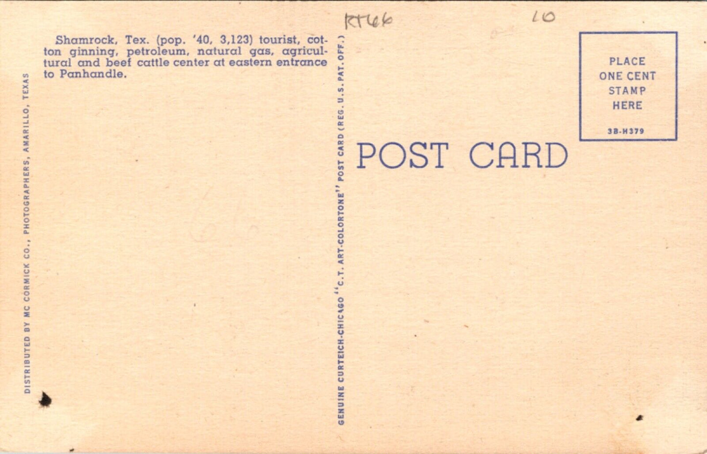 Linen Postcard Views of Shamrock Texas Entrance City to Texas Route 66