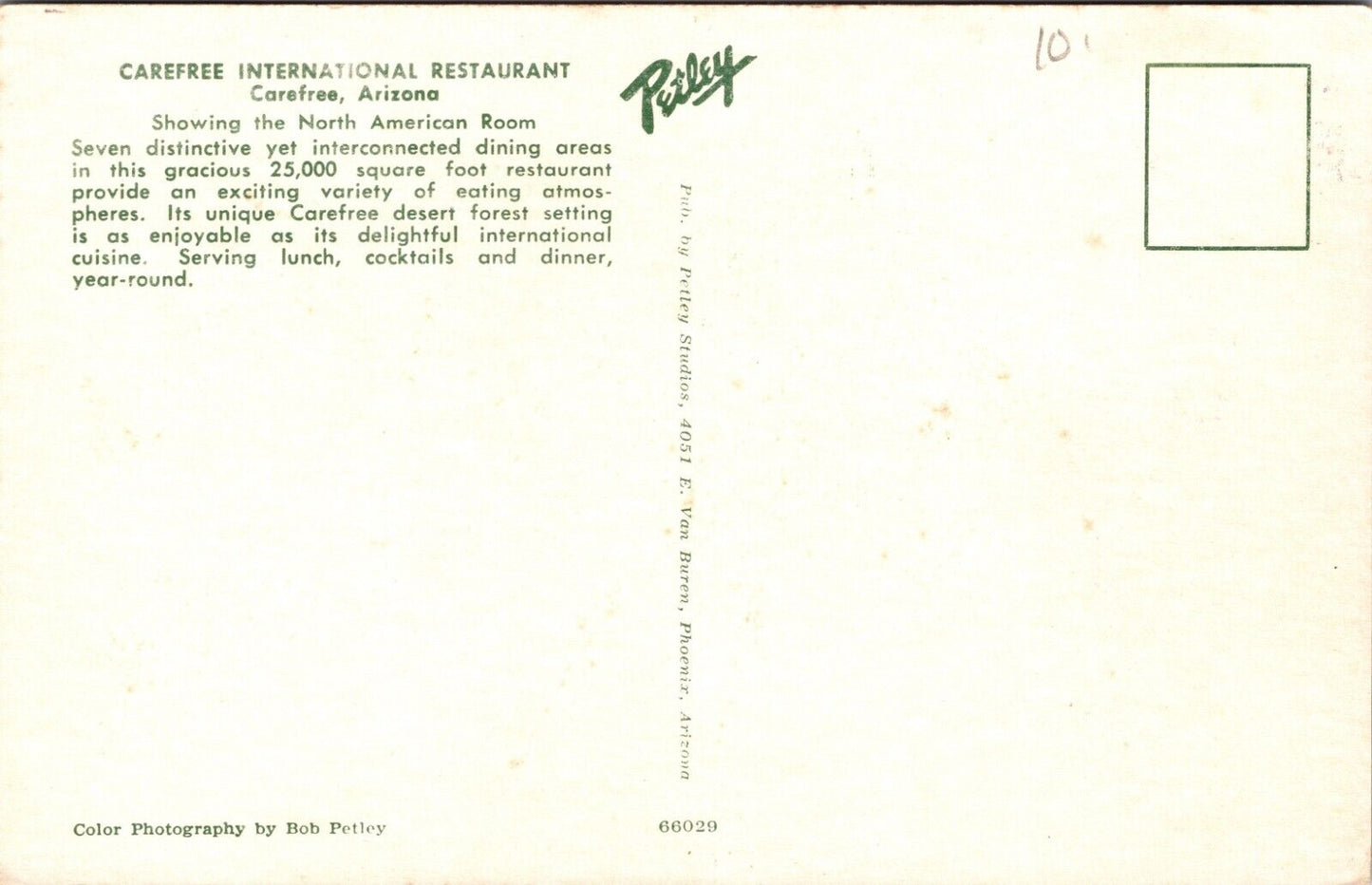 Carefree International Restaurant Carefree, Arizona Postcard