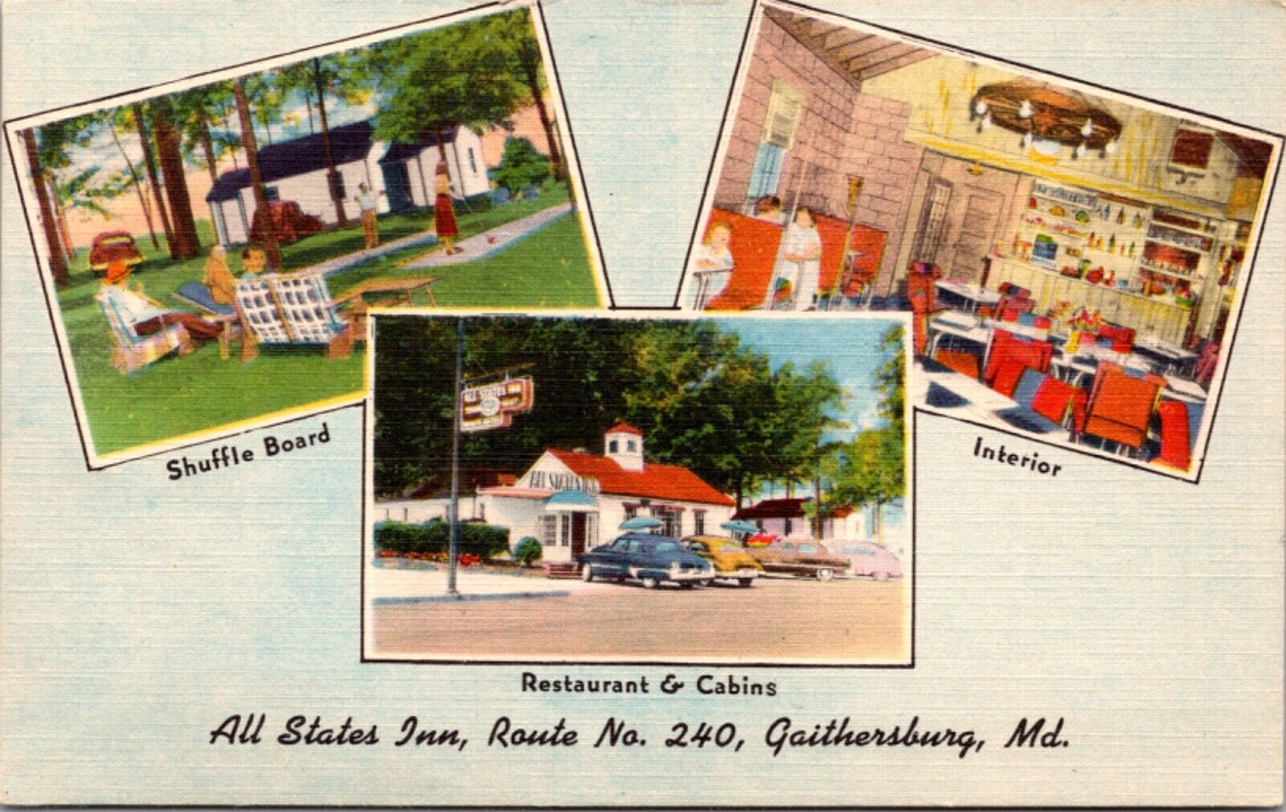Linen PC All States Inn Restaurant & Cabins Route No 240 Gaithersburg, Maryland
