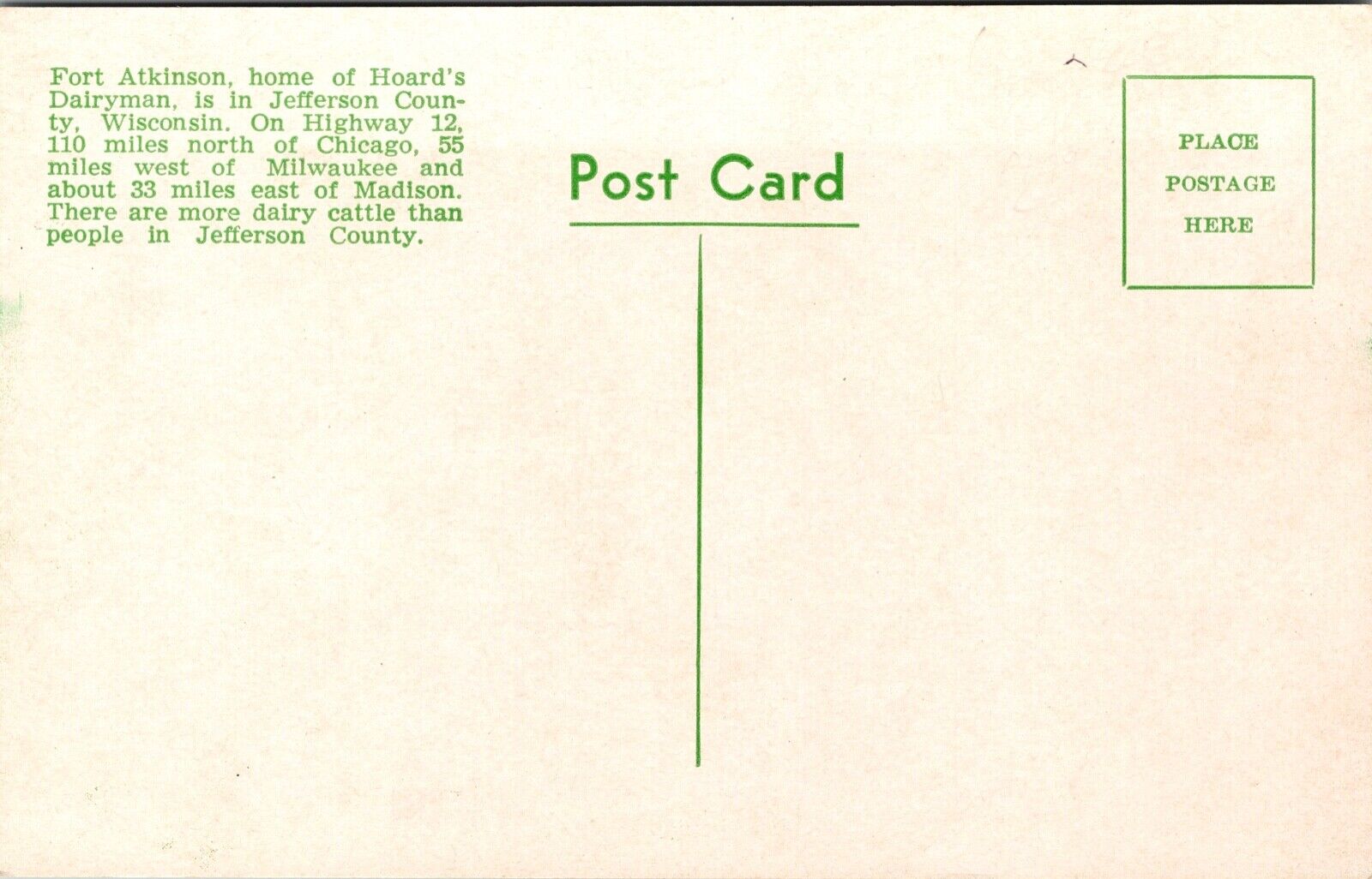 Postcard Hoard's Dairyman Farm in Fort Atkinson, Wisconsin