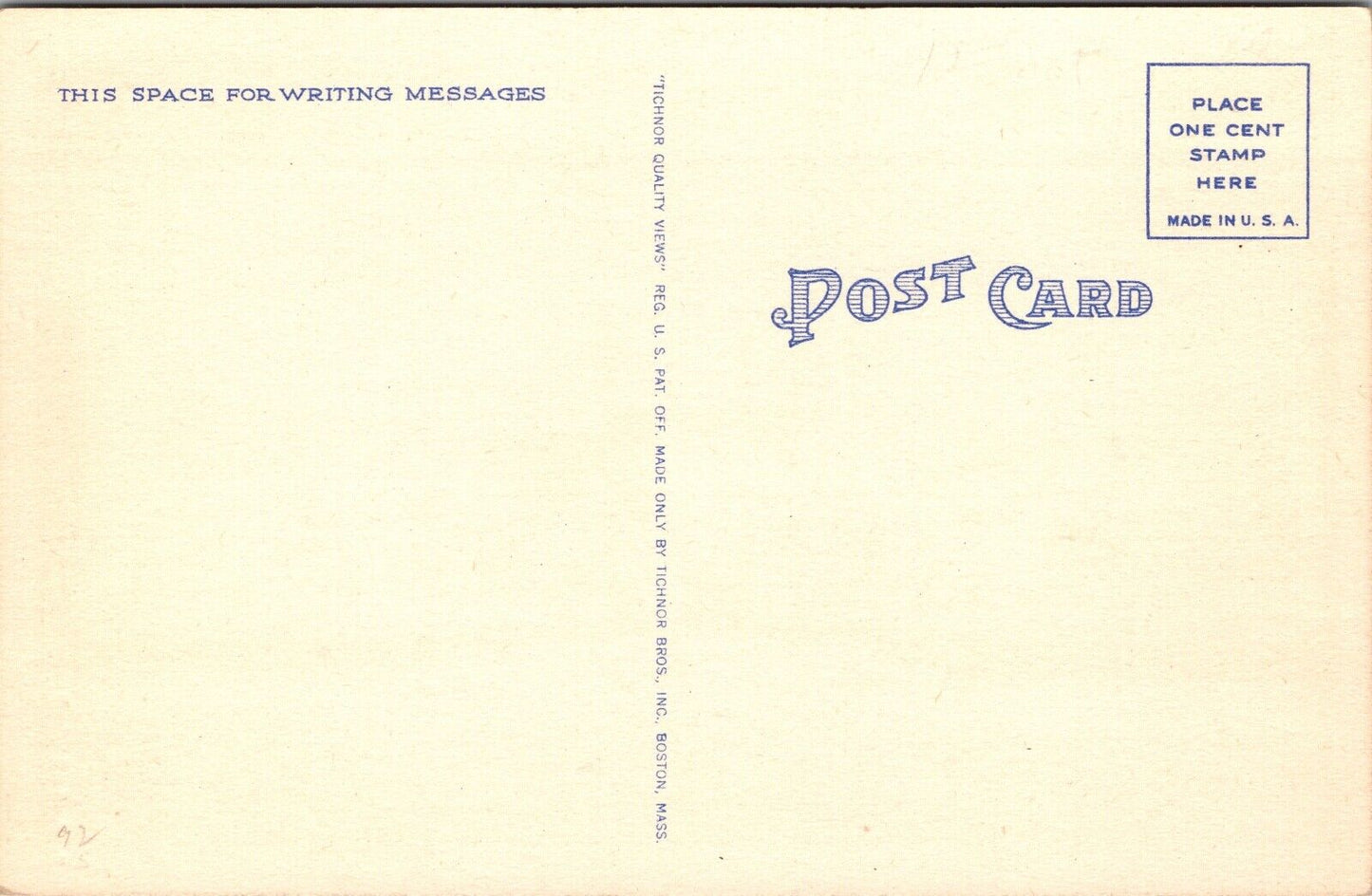 Linen Postcard Earnshaw Drug Co 168 Main Street in East Greenwich, Rhode Island