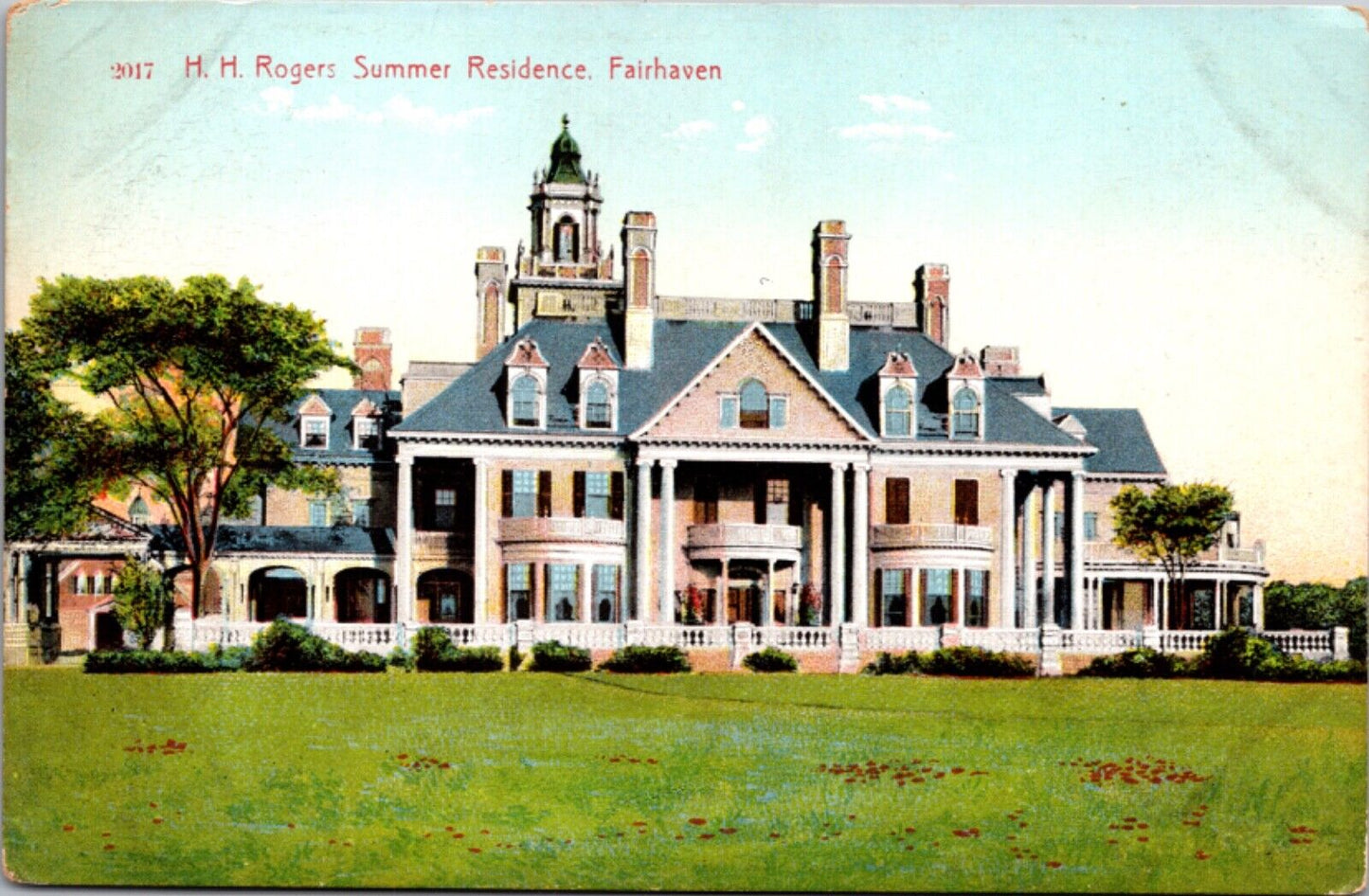 Postcard H.H. Rogers Summer Residence in Fairhaven, Massachusetts