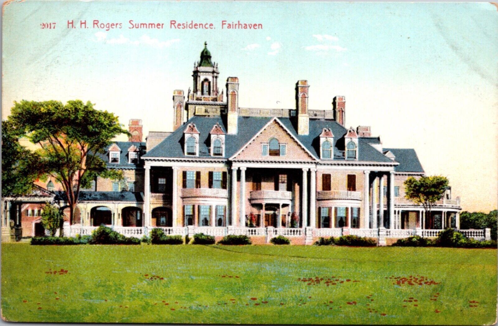 Postcard H.H. Rogers Summer Residence in Fairhaven, Massachusetts