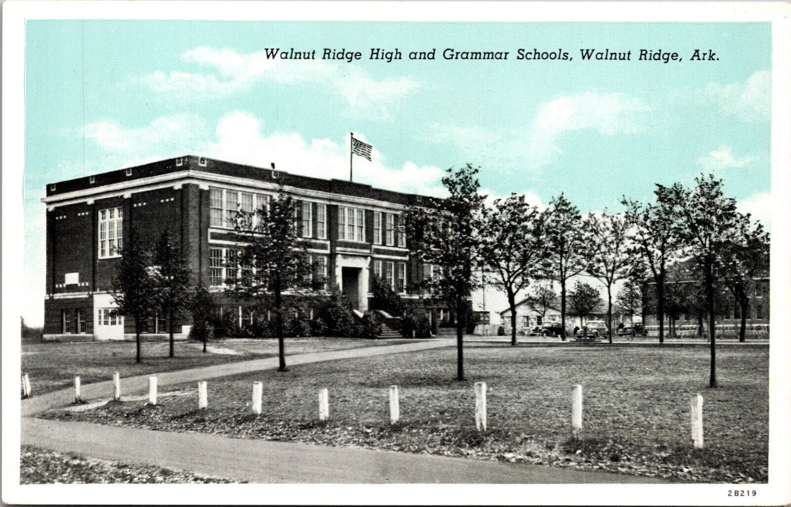 Postcard Walnut Ridge High and Grammar Schools in Walnut Ridge, Arkansas