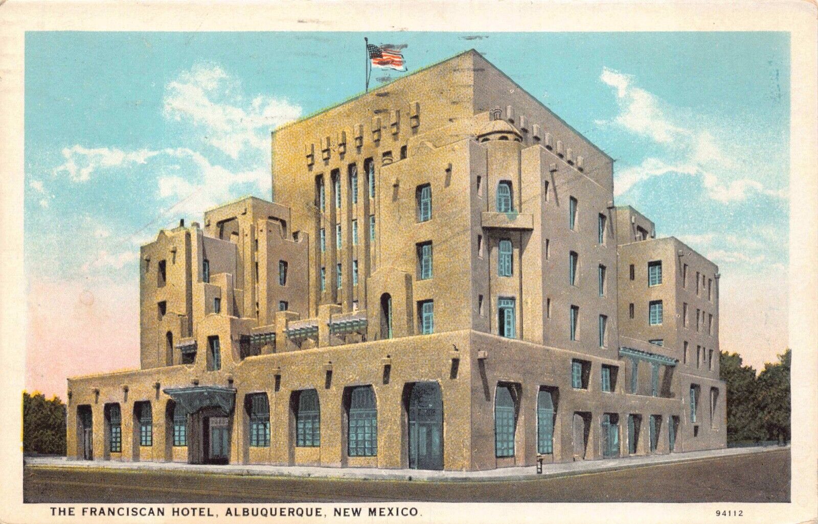 Postcard The Franciscan Hotel in Albuquerque, New Mexico
