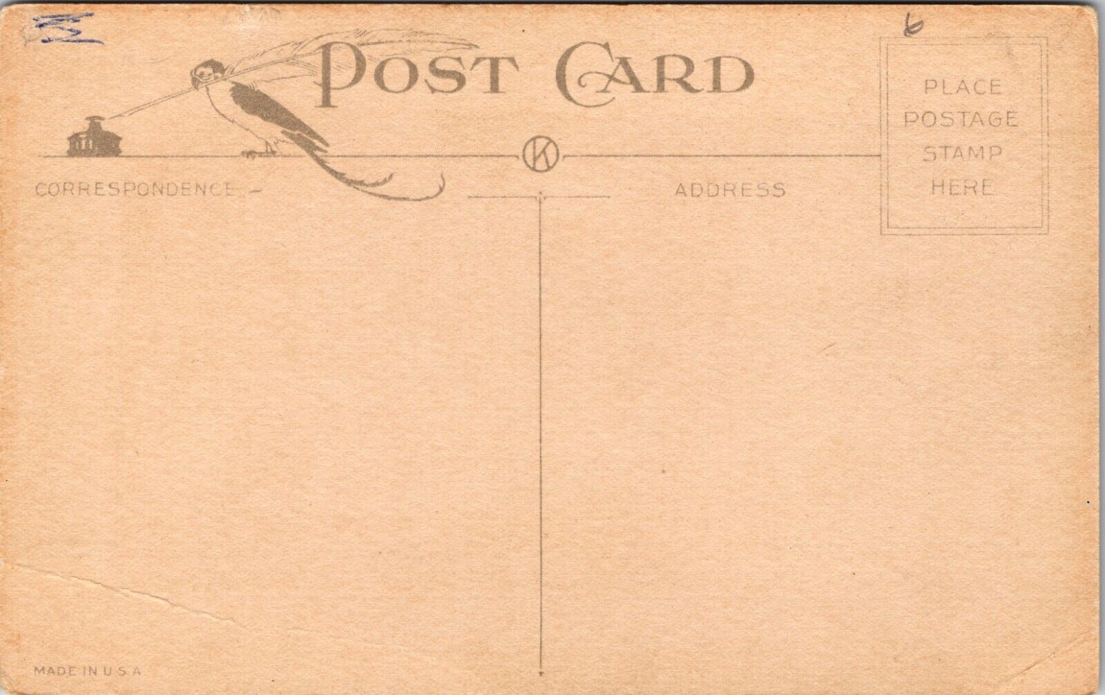 Vintage Christmas Postcard Boy & Girl Hide Behind Curtain Watch Santa Red Suit