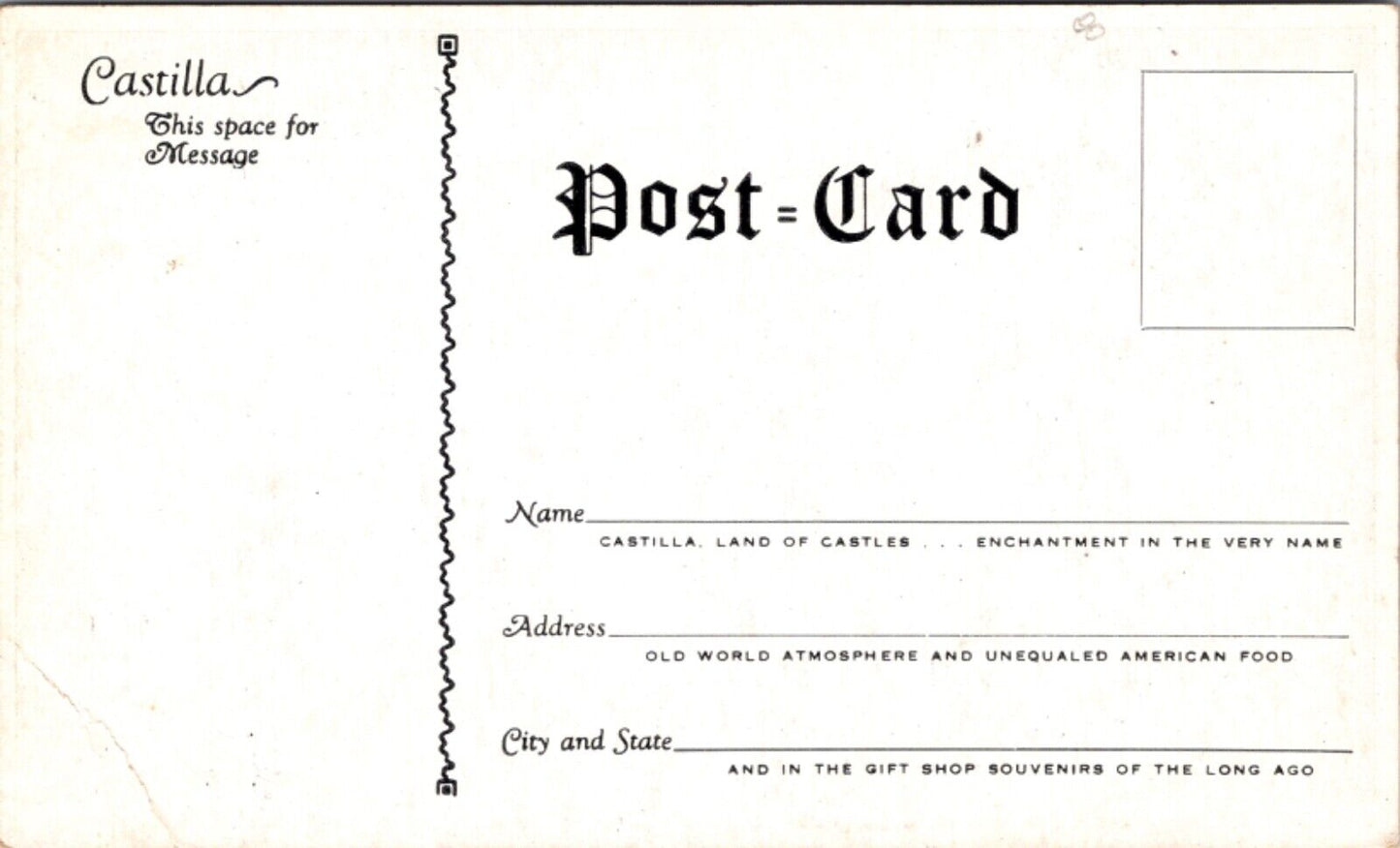 Postcard Castilla Restaurant, Washington Ave in Saint Louis, Missouri