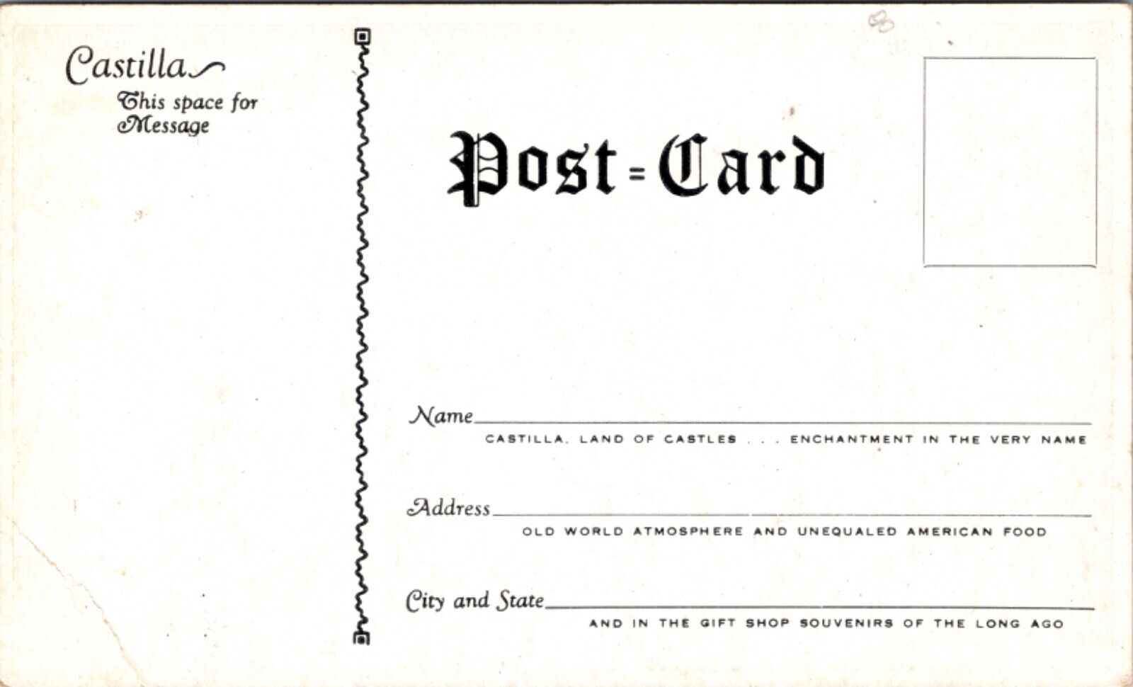 Postcard Castilla Restaurant, Washington Ave in Saint Louis, Missouri