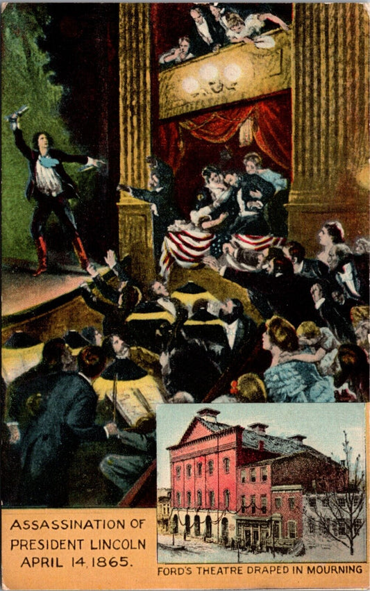 Washington DC Fords Theatre Draped in Mourning President Lincoln’s Assassination