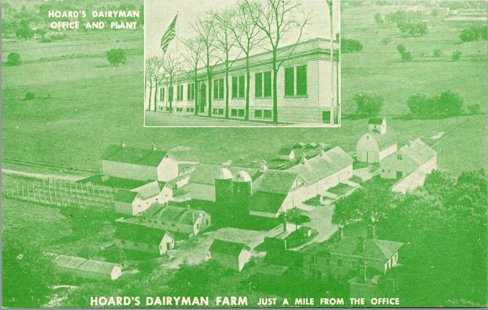Postcard Hoard's Dairyman Farm in Fort Atkinson, Wisconsin