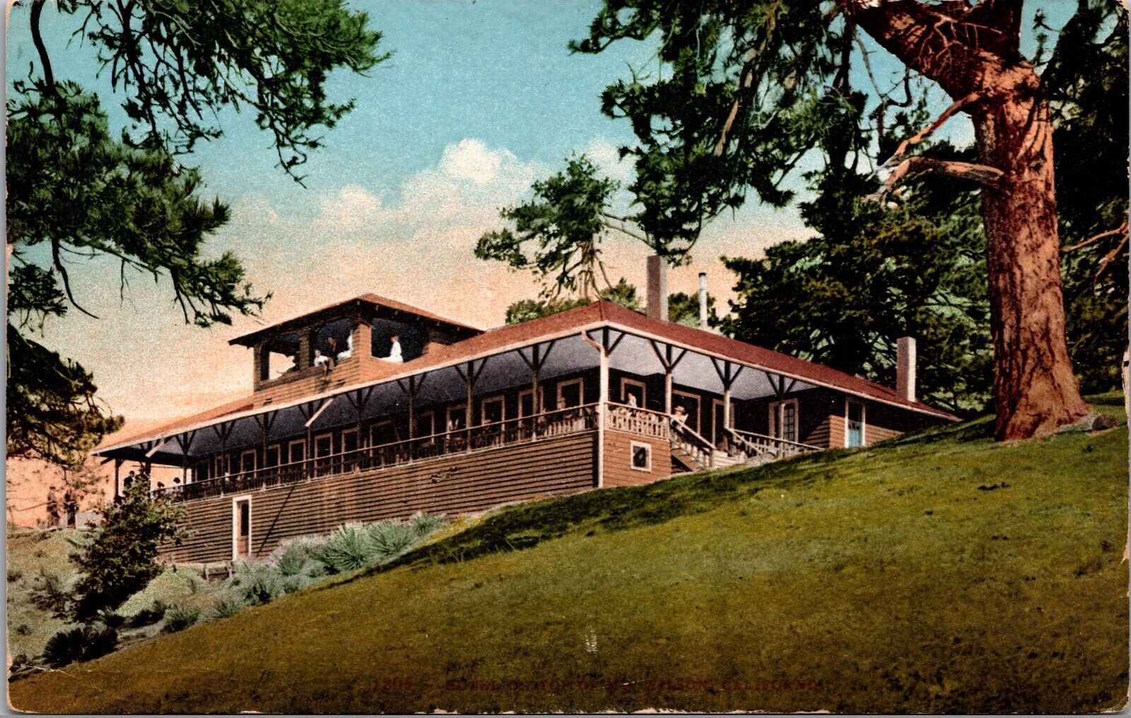 Postcard Hotel On Top Of Mount Wilson, California San Gabriel Mountains