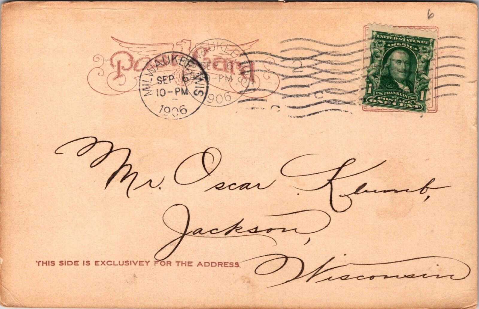 1906 Postcard  a/s F Roedel Lady in Red Bathing Suit at Beach A Sand-Witch