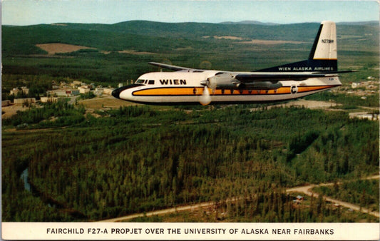 Wien Alaska Airlines Fairchild F27-A Prop Jet University of Alaska Fairbanks
